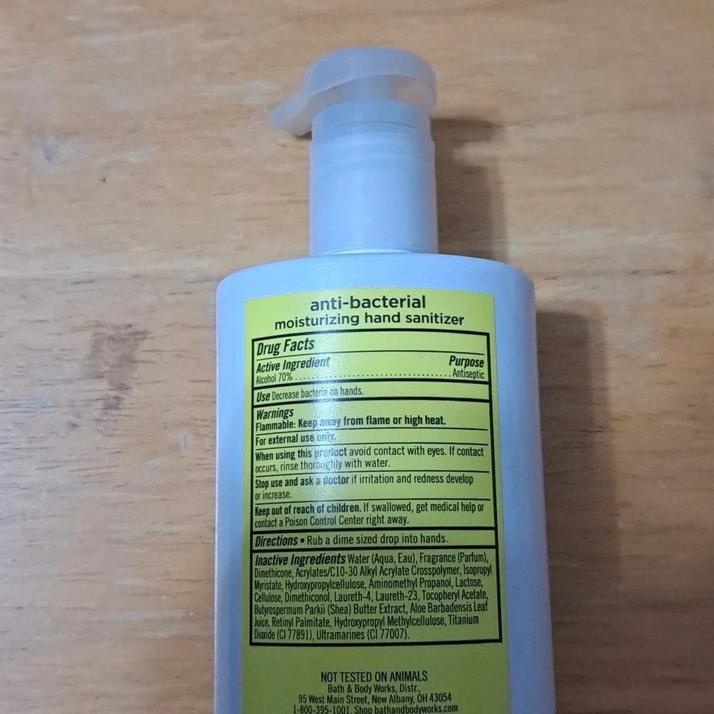 Bath and Body Works antibacterial moisturizing hand sanitizer Sunshine And Lemon - Picture 2 of 2